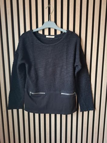 Haut blouse pull noir Camaïeu T 36