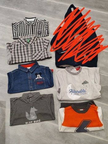 Lot vêtements en 12 mois