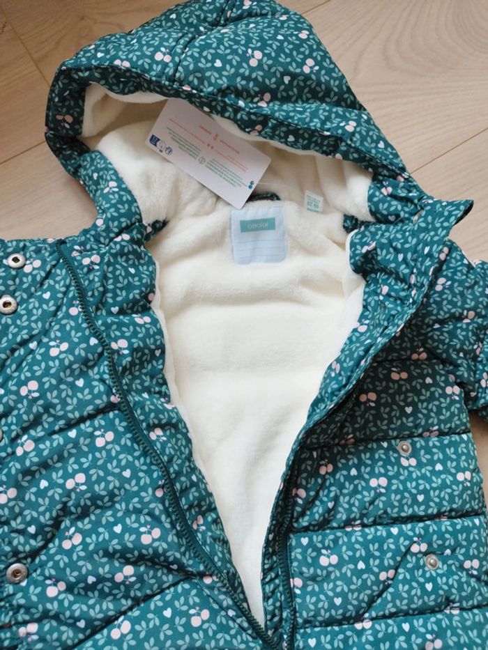 Manteau hiver bébé fille 18 mois Obaïbi neuf - photo numéro 5