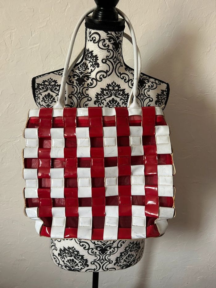 Sac à main 🥰 rouge et blanc