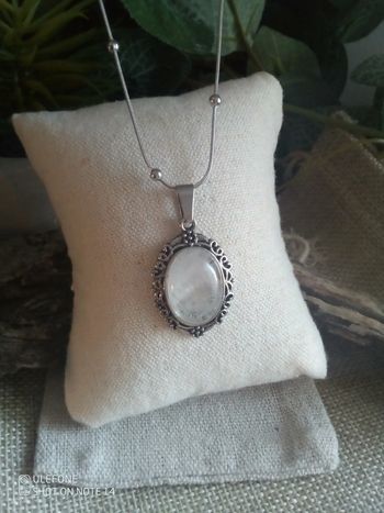 Collier cristal de roche, pierre naturelle