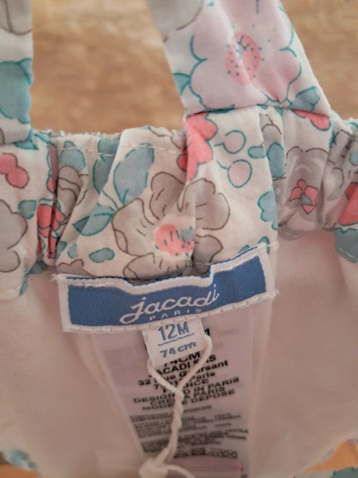 Neuf 🏷 Bloomer / short à bretelle Jacadi liberty betsy 12m - photo numéro 4