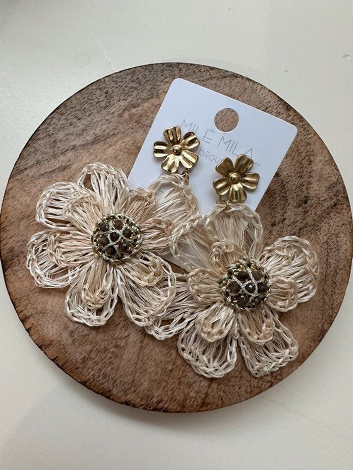 Boucles d’oreilles fleurs acier inoxydable 💫