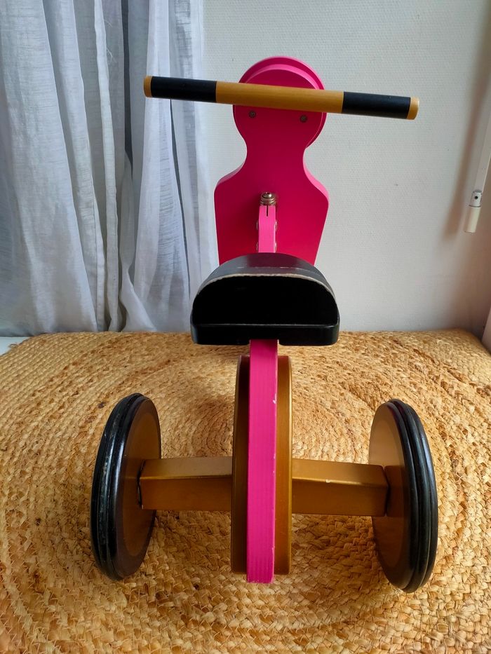 Draisienne scooter rose en bois - Au Sycomore - photo numéro 4
