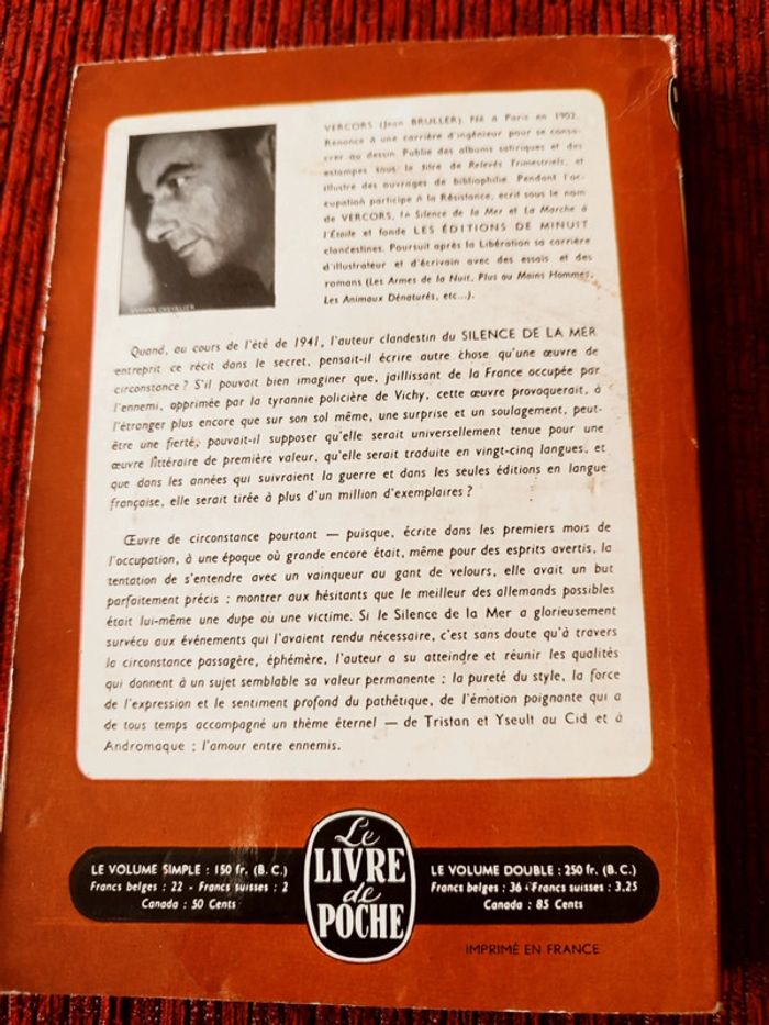 Livre de poche "Le silence de la mer" - Vercors - photo numéro 2