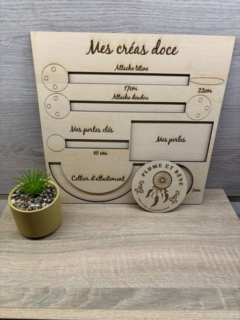 Planche gabarit attache tétine 