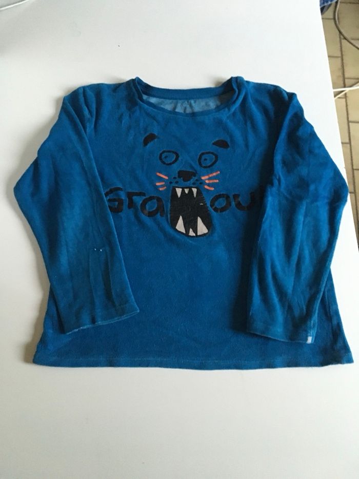 Pyjama Hiver deux pièces SATISFAISANT pour garçon taille 7/8 ans couleur bleu - photo numéro 2