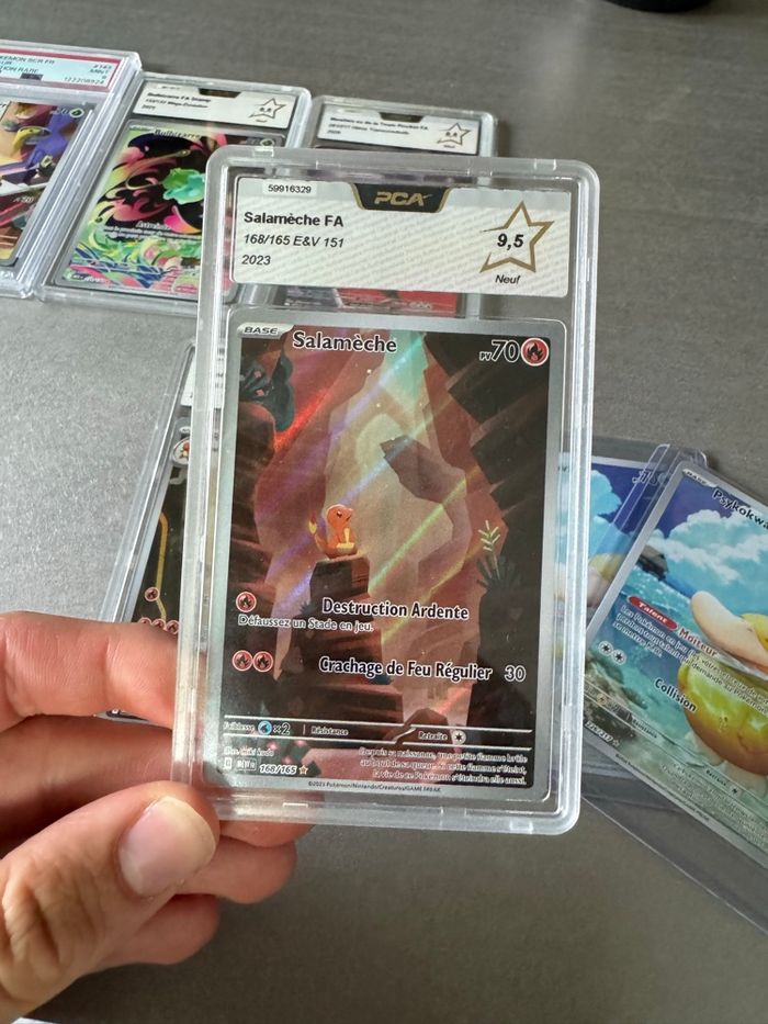 Carte Pokémon Salamèche 168/165 pca 9,5 - photo numéro 3