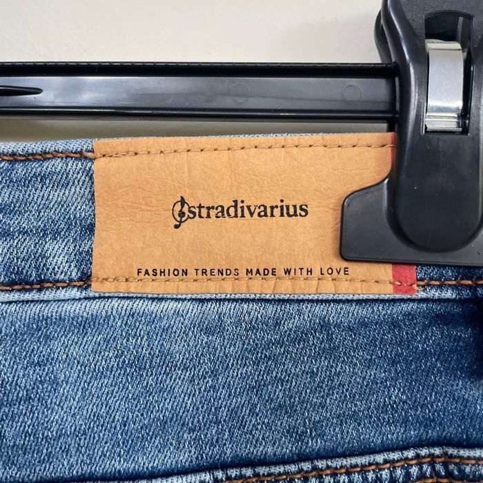 Jean skinny Stradivarius Super High Waist Taille 40 délavé bleu coton stretch V052 - photo numéro 6