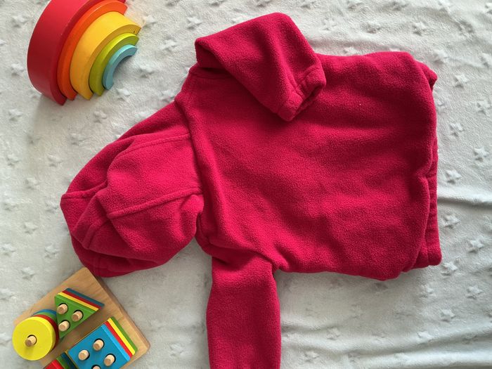 veste polaire a capuche rose 9 mois tex - photo numéro 8