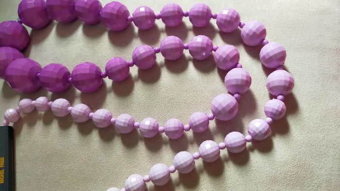 Collier fantaisie dégradé violet – Style rétro – PMN - photo numéro 4
