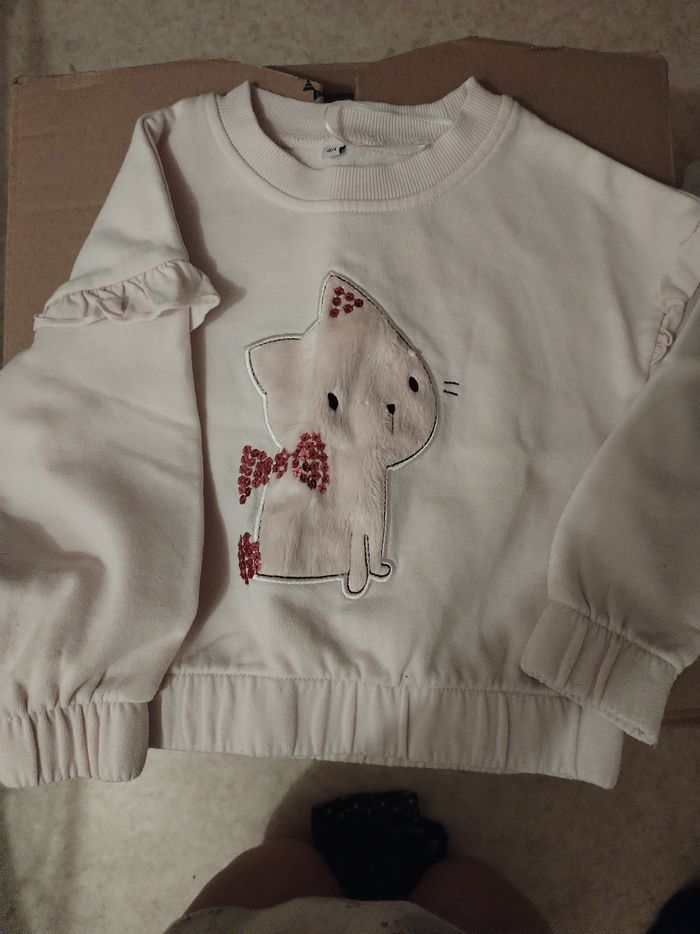 Pull avec petit chat