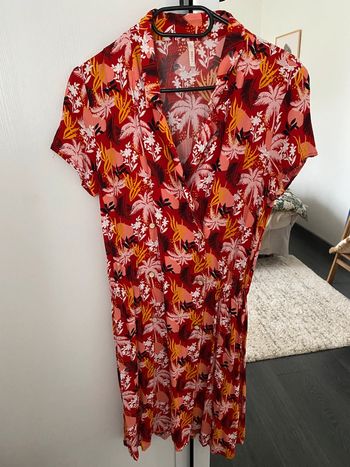 Robe portefeuille imprimé rouge - I.Code