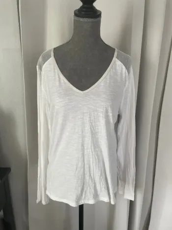 Teeshirt blanc dentelle