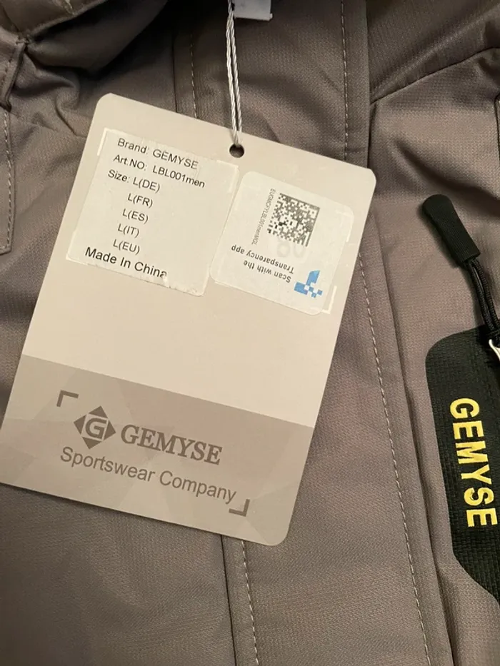 [NEUF] Gemyse Veste de Ski Imperméable - Manteau d'hiver en Polaire - Coupe-Vent avec Capuche - photo numéro 9