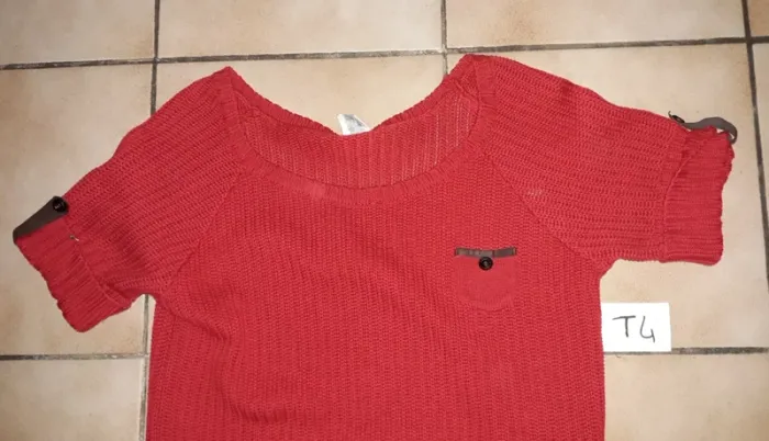 Pull manches courtes femme T 4 - photo numéro 3