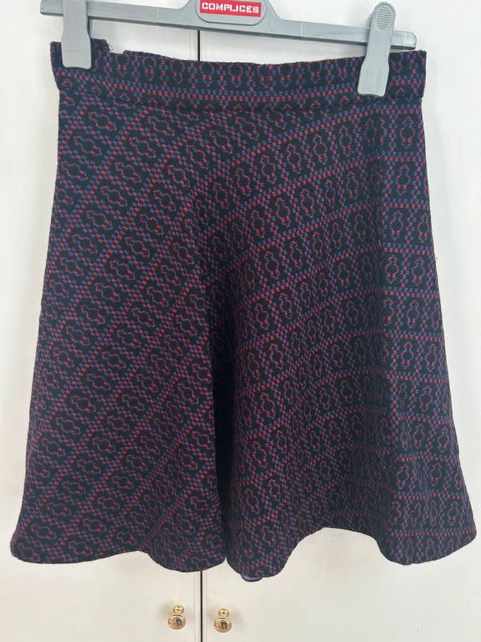Jupe vintage épaisse - violette et Fushia taille 36