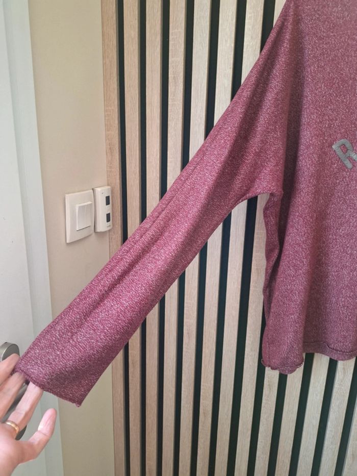 Pull overside fluide bordeaux Taille unique - photo numéro 3