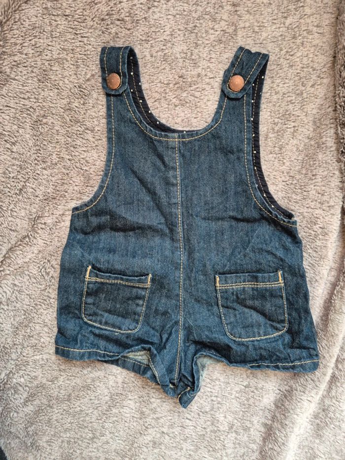 Salopette jean short 9 mois