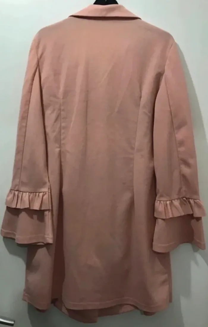 Veste blazers manches longues Shein à dentelles sur les poignets roses saumon taille L - photo numéro 3