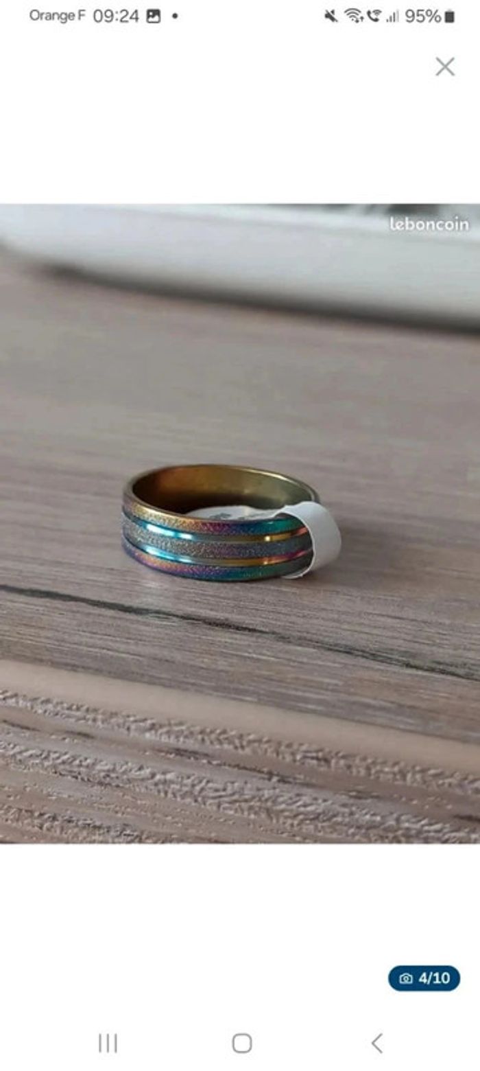 Bague en acier inoxydable taille 17 (54) - photo numéro 4
