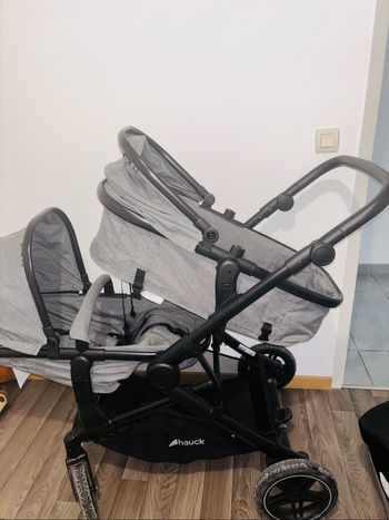 Poussette jumeaux Atlantic Twin Melange Grey