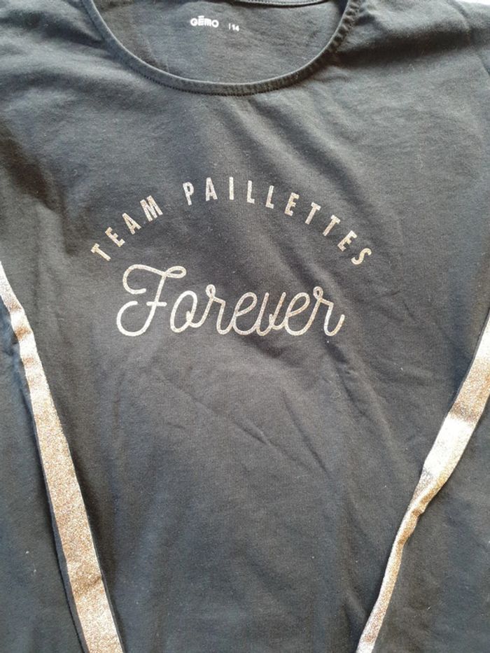 T-shirt manche longue 14 ans fille - photo numéro 3