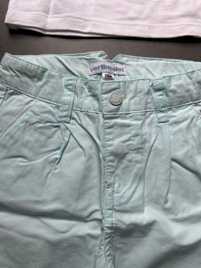 Ensemble 2 articles: t-shirt imitation polo et bermuda été Verbaudet bébé garçon - photo numéro 9