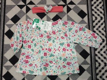 Chemise blouse + bandeau assortis neufs