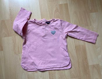 tunique T-shirt coeur pailleté taille 18 mois