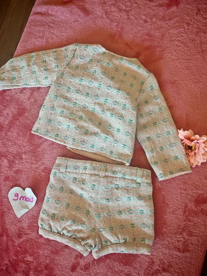 Ensemble costume short et veste fille - photo numéro 4