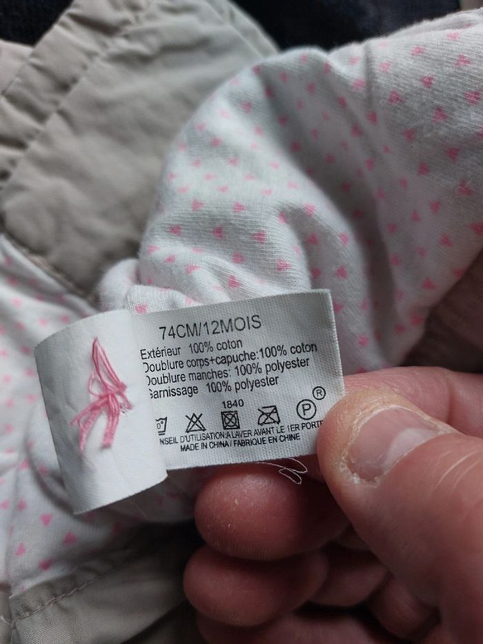 Veste mi saison Bout'chou taille 12 mois - photo numéro 6