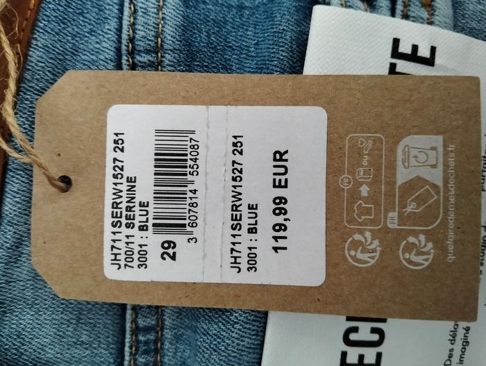 Jeans bleu W29 le temps des cerises - photo numéro 4