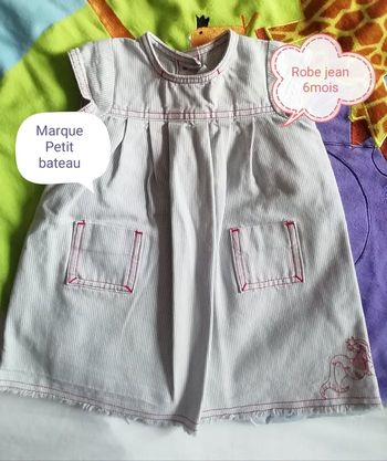 Robe en jean 6mois Petit bateau