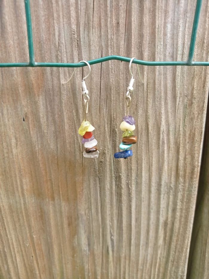 Boucles d'oreilles pierres naturelles - photo numéro 2