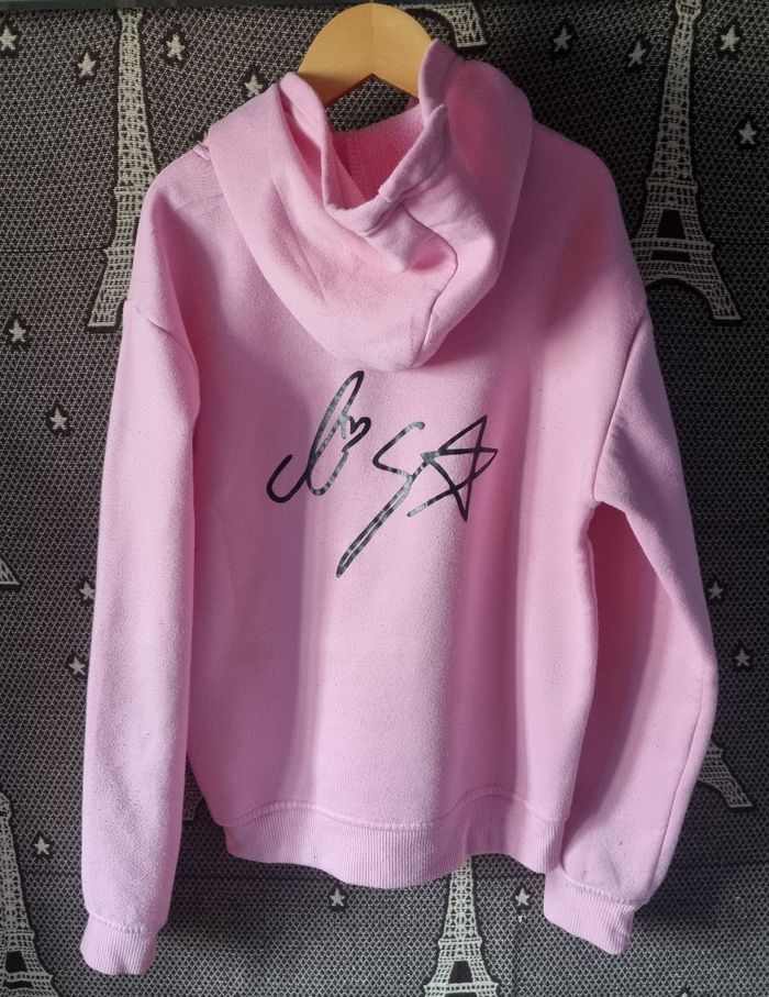 Sweat rose à capuche BlackPink 9ans - photo numéro 3