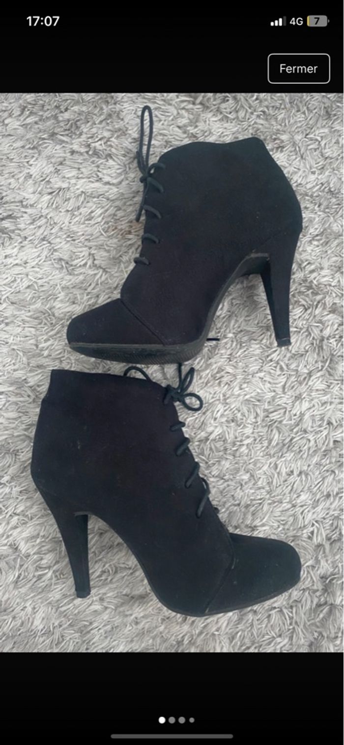 Bottine noir à talon - photo numéro 3