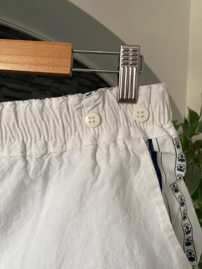 💙🤍Short blanc et bleu marine léger – Taille 42 – Parfait pour l’été 💙🤍 - photo numéro 3