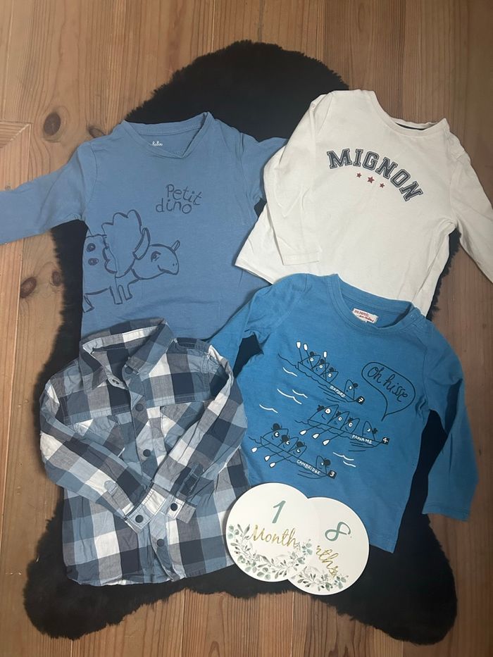 Lot 4 tshirts à manches longues