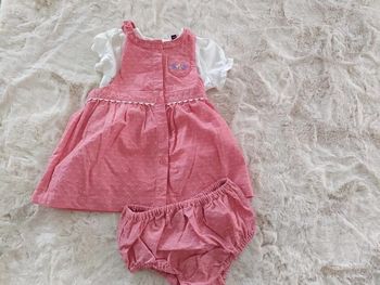 Ensemble robe + tee-shirt et bloomer assortis Sergent Major 6 mois