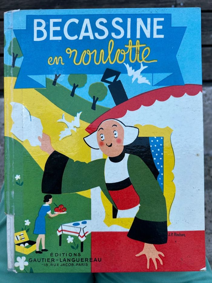 Livre ancien album Bécassine en roulotte éditions Gautier Languereau vintage 1955