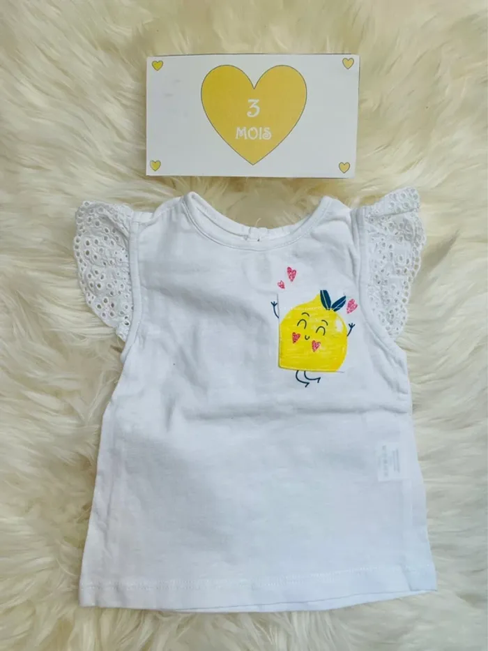 3 mois - lot 2 t-shirts MC - photo numéro 2