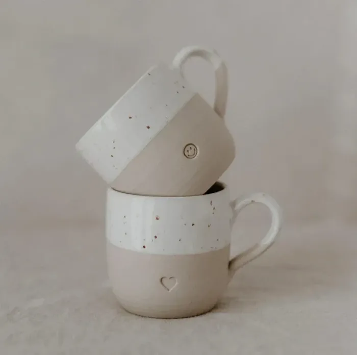 Jolie tasse à cappuccino "smiley" en céramique - NEUVE - photo numéro 2