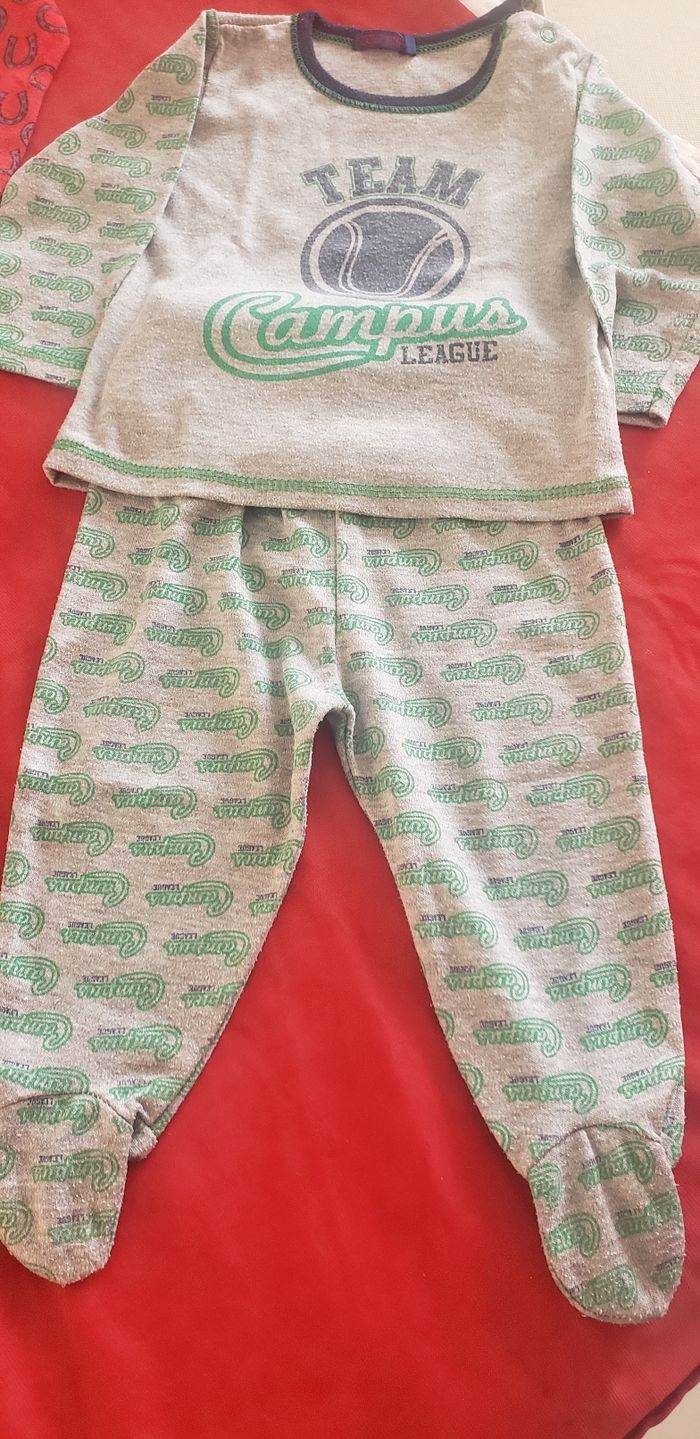 Lot pyjamas 2 pièces T12 mois - photo numéro 2