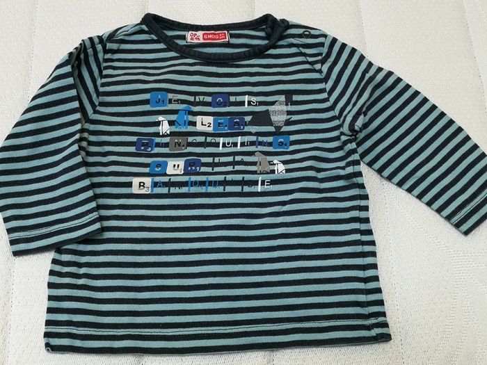 T-shirt ML rayé dpam 6M