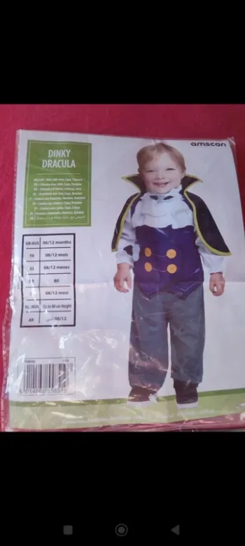 Déguisement halloween 6/12 mois