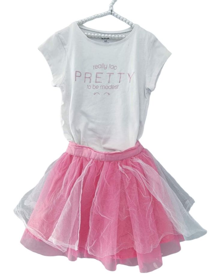 6 ans fille ensemble teeshirt et jupe