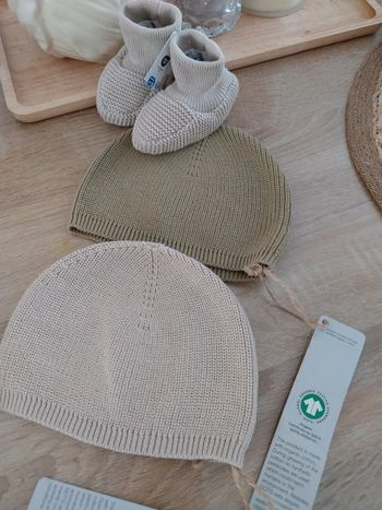Bonnet bébé en gaz de coton