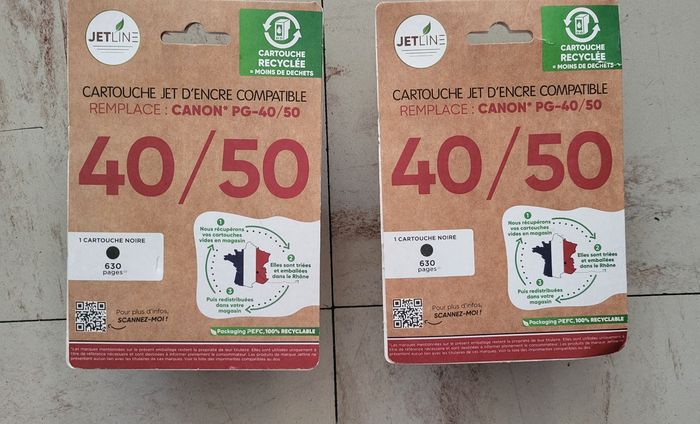 Lot 2 cartouches noire jet line 40/50 - photo numéro 2