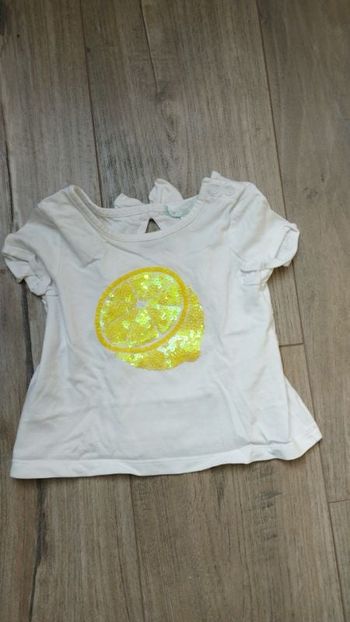 Blouse/ T-shirt citron 12 mois